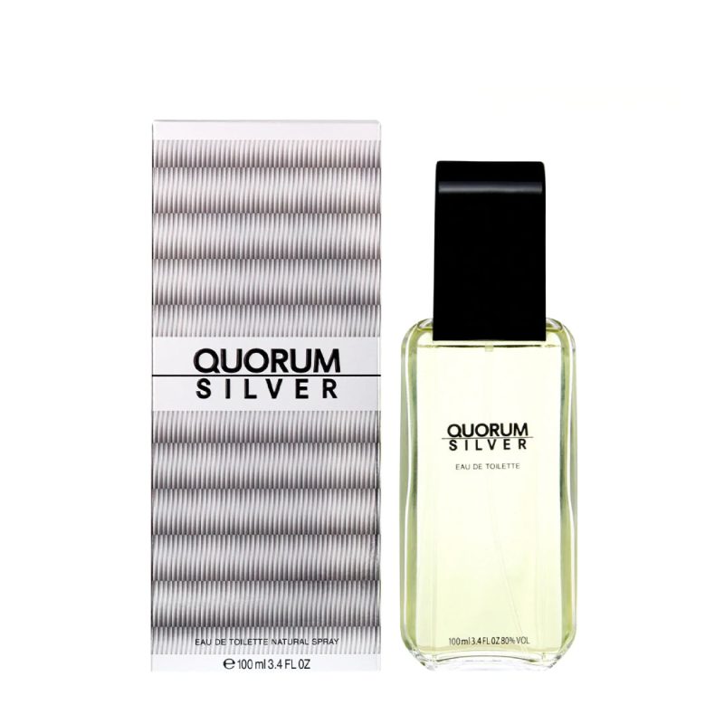 QuorumSilverForMenByAntonioPuigEauDeToiletteSpray3.4oz